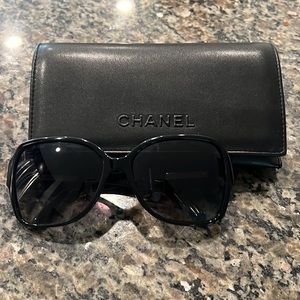Authentic Chanel Sunglasses with leather case